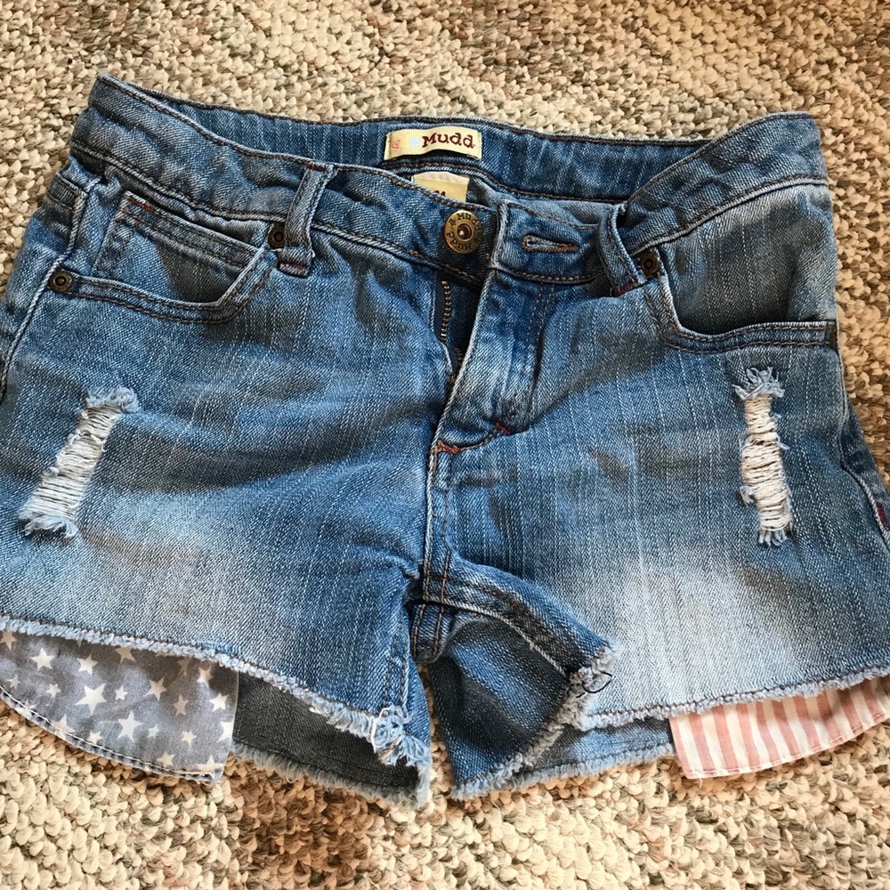 Super cute girls patriotic shorts